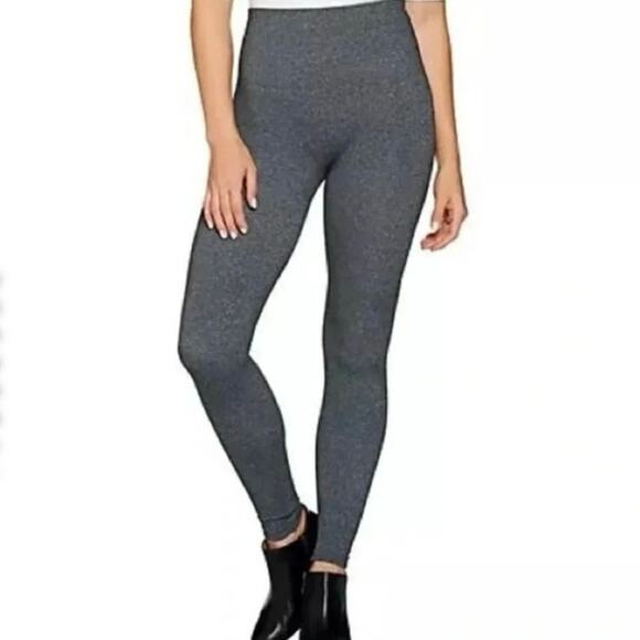 Spanx charcoal gray High Rise look at me now Seamless Leggings women's size 2X - Picture 1 of 7